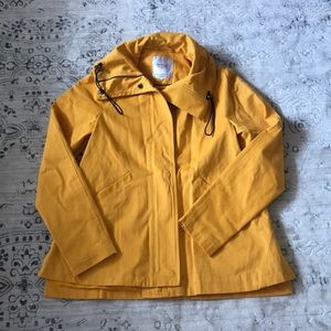 NWOT Zara Yellow Cotton Rain Coat Jacket